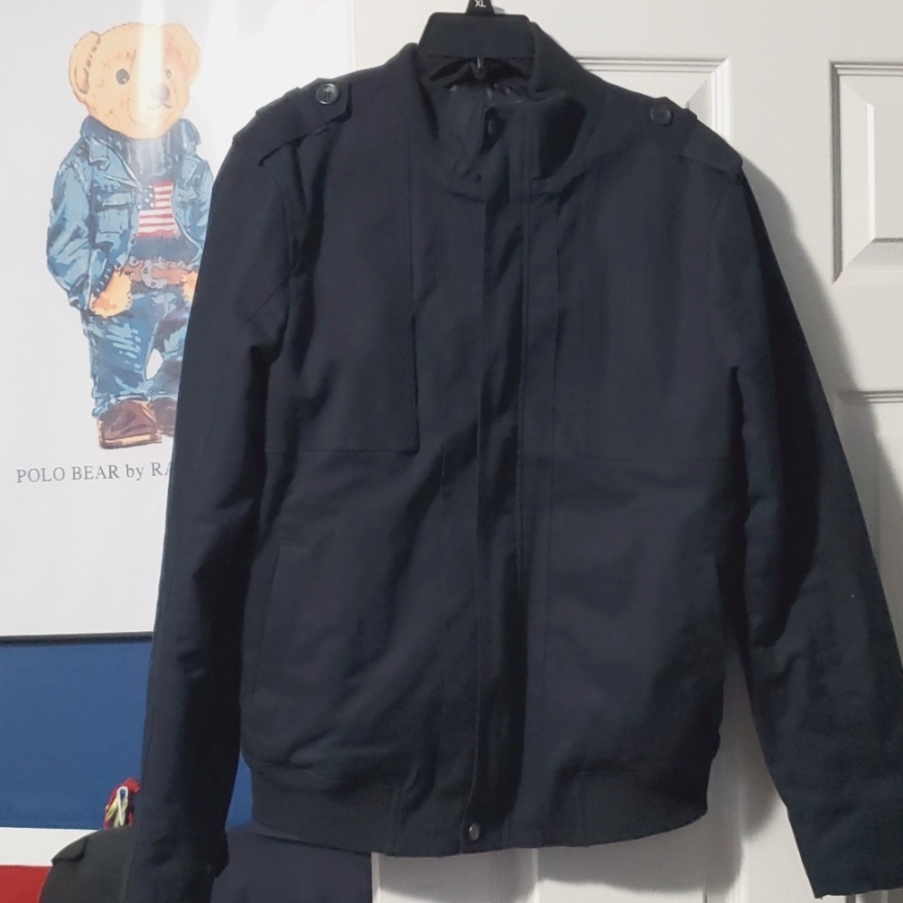 Navy blue Banana Republic sz medium bomber jacket.